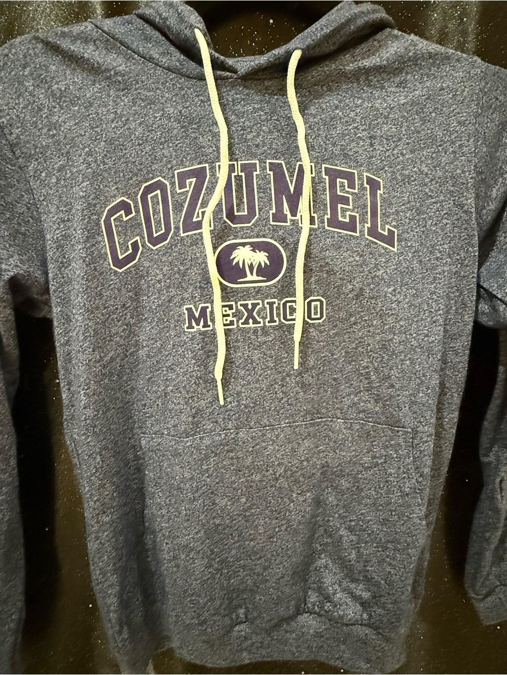 Kids Heather Navy Cozumel Zip-Up Hoodie with Contrast Drawcords - Picture 2 of 2